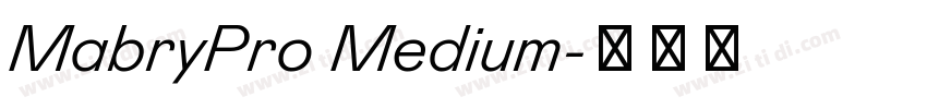 MabryPro Medium字体转换
